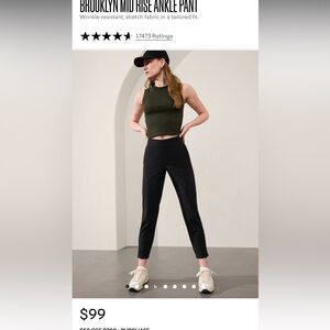 Athleta Brooklyn Ankle Pants, size 6